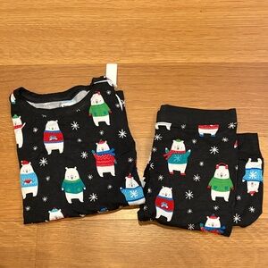 Little Sleepies Polar Bear Pals Pajama Set - Black and Multicolor